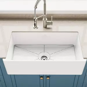 Kraus KFR1-33GWH Single Bowl - Best Rated Stainless Steel Farmhouse Sink